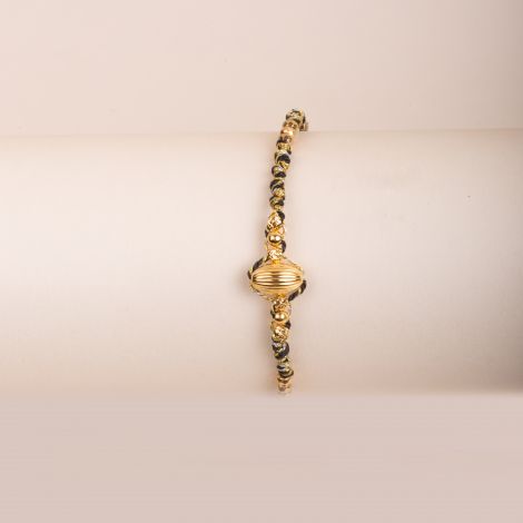 Black “ILA” woven bracelet