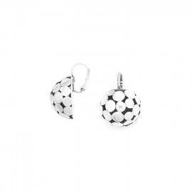 Half ball french hook earrings (silvered) "Disco" - Ori Tao