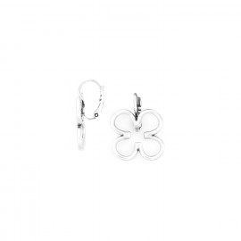 French hook clover earrings (silvered) "Clover" - Ori Tao