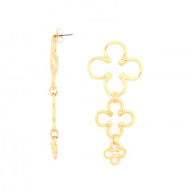 3 clovers post earrings (golden) "Clover" - Ori Tao