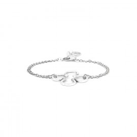 Thin lucky bracelet (silvered) "Clover" - Ori Tao
