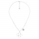 2 clovers dangle necklace (silvered) "Clover" - Ori Tao