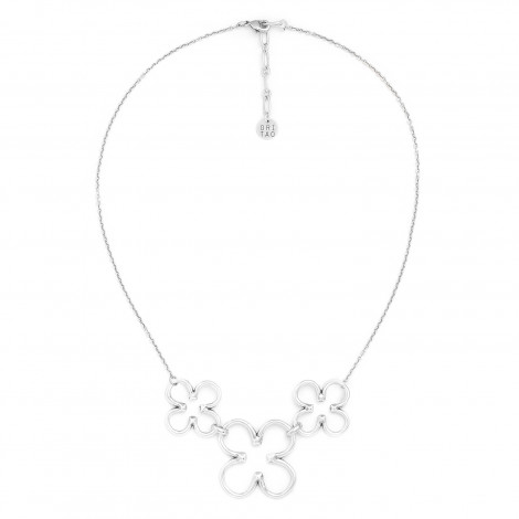 3 clovers necklace (silvered) "Clover"