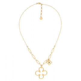 2 clovers pendant necklace (golden) "Clover" - Ori Tao