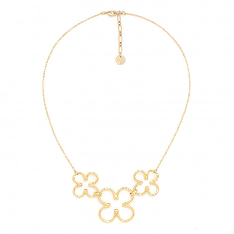 3 clovers necklace (golden) "Clover"