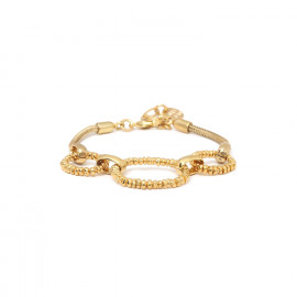 Bracelet ajustable 3 anneaux (doré) "Biwa" - Ori Tao