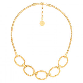 5 rings necklace (golden) "Biwa" - Ori Tao