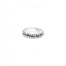 Thin adjustable ring (silvered) "Biwa" - Ori Tao