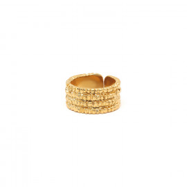Wide adjustable ring (golden) "Biwa" - Ori Tao