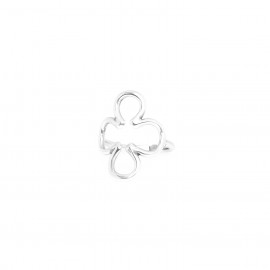 Adjustable clover ring (silvered) "Clover" - Ori Tao