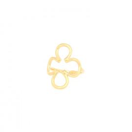 Adjustable clover ring (golden) "Clover" - Ori Tao