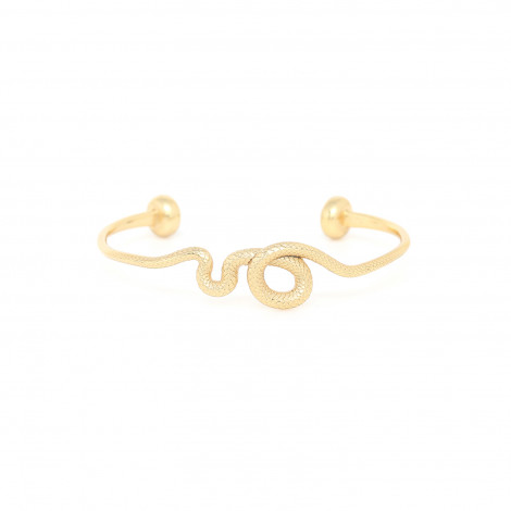 Rigid snake bracelet (golden) "Venin"