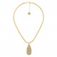 Necklace with drop pendant (golden) "Miyako" - Ori Tao