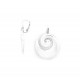 Boucles d'oreilles dormeuses spirale (argenté) "Bagyo" - Ori Tao