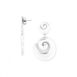 2 elements post earrings (silvered) "Bagyo" - Ori Tao