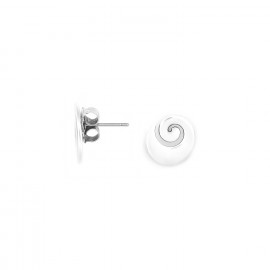 Small post earrings (silvered) "Bagyo" - Ori Tao