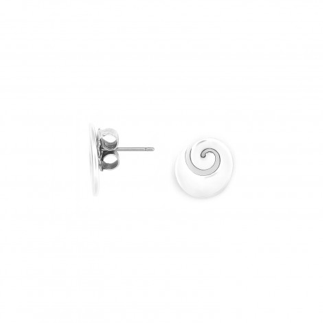 Small post earrings (silvered) "Bagyo"