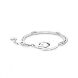 2 rows adjustable bracelet (silvered) "Bagyo" - Ori Tao