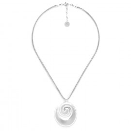 Spiral pendant necklace (silvered) "Bagyo" - Ori Tao