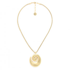 Spiral pendant necklace (golden) "Bagyo" - Ori Tao