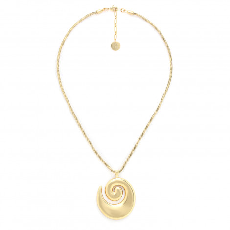 Spiral pendant necklace (golden) "Bagyo"