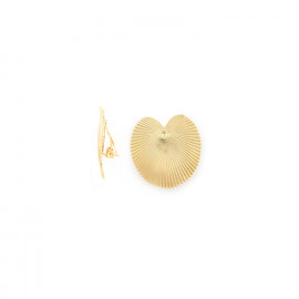 Boucles d'oreilles clips feuille (doré) "Palmspring" - Ori Tao