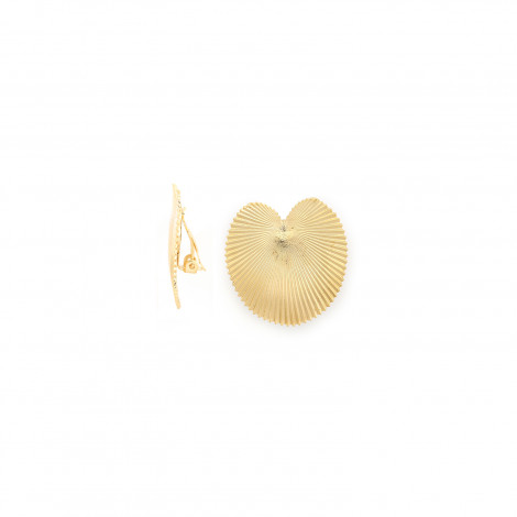 Leaf clip earrings (golden) "Palmspring"