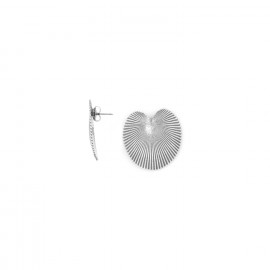 Leaf post earrings (silvered) "Palmspring" - Ori Tao