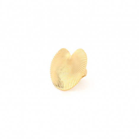 Adjustable leaf ring (golden) "Palmspring"