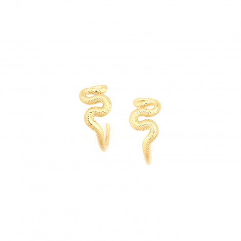Small creoles earrings (golden) "Venin"