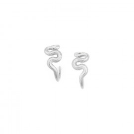Small creoles earrings (silvered) "Venin" - Ori Tao