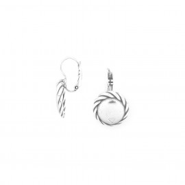 Simple french earrings (silvered) "Merida" - Ori Tao