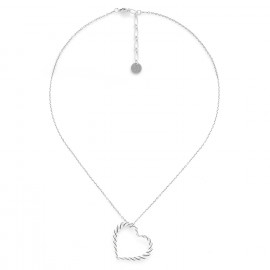Small heart pendant neckalce (silvered) "Merida" - Ori Tao