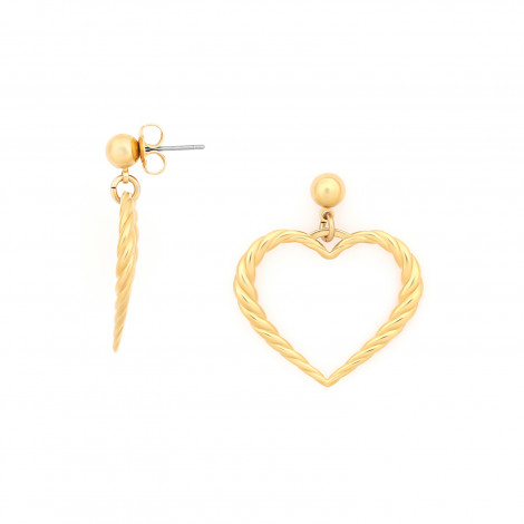 Ball top post earrings (golden) "Merida"