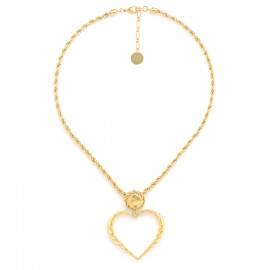 Big heart pendant necklace (golden) "Merida" - Ori Tao