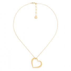 Small heart pendant necklace (golden) "Merida" - Ori Tao