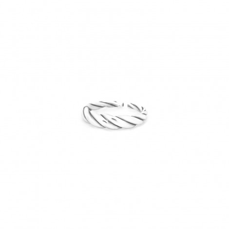 Simple adjustable ring (silvered) "Merida"
