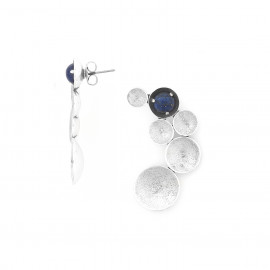 Big post earrings (silvered) "Jimili" - Ori Tao