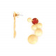 Big post earrings (golden) "Jimili" - Ori Tao