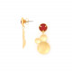 Boucles d'oreilles poussoir top agate (doré) "Jimili" - Ori Tao