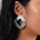 Boucles d'oreilles poussoir anneau grand modèle "Dandy" - Ori Tao