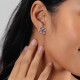 Clover stud earrings (silvered) "Clover" - Ori Tao