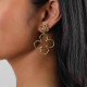 2 clovers post earrings (golden) "Clover" - Ori Tao