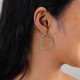 Ring post earrings (silvered) "Biwa" - Ori Tao