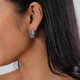 Mini creoles earrings (silvered) "Biwa" - Ori Tao