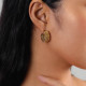 Mini creoles earrings (golden) "Biwa" - Ori Tao