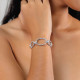 Bracelet ajustable 3 anneaux (argenté) "Biwa" - Ori Tao