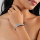 Rigid bracelet (silvered) "Biwa" - Ori Tao