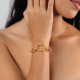 Adjustable bracelet (golden) "Biwa" - Ori Tao