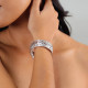 Rigid bracelet (silvered) "Disco" - Ori Tao